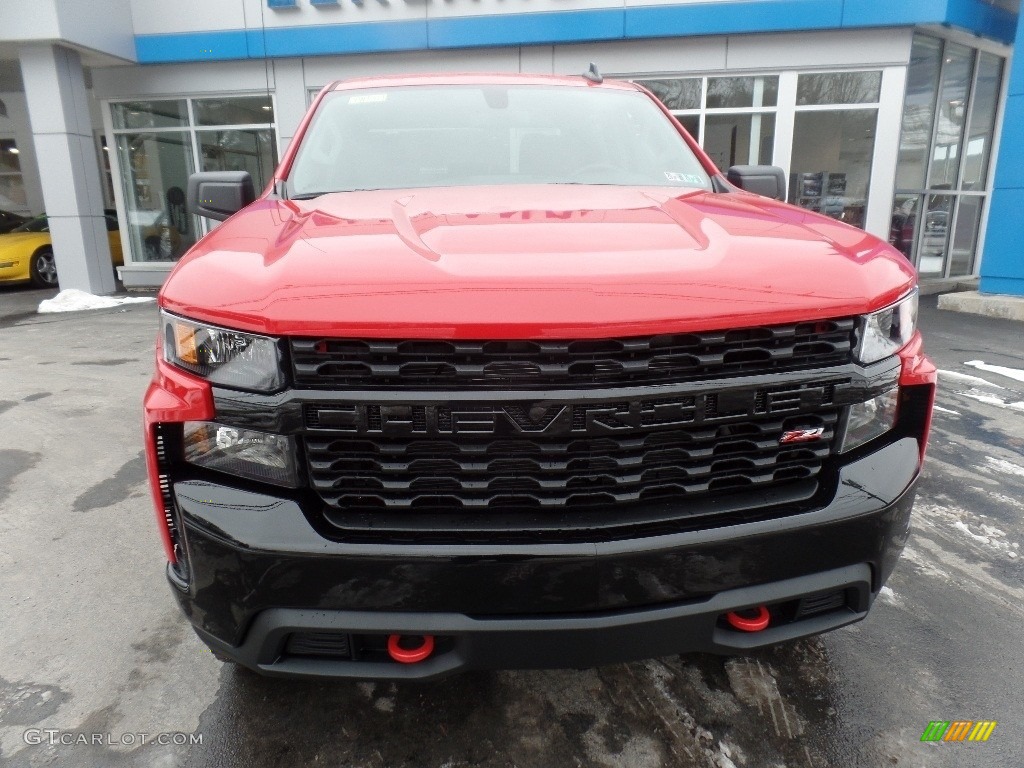 2020 Silverado 1500 Custom Trail Boss Crew Cab 4x4 - Red Hot / Jet Black photo #2