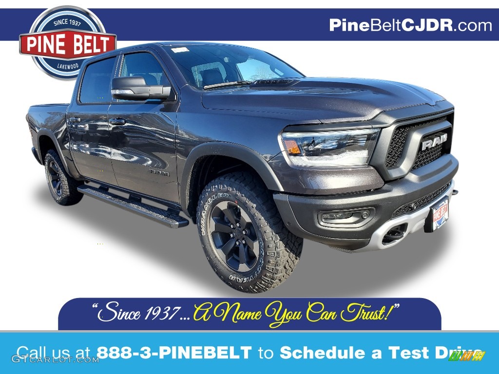 2020 1500 Rebel Crew Cab 4x4 - Granite Crystal Metallic / Red/Black photo #1