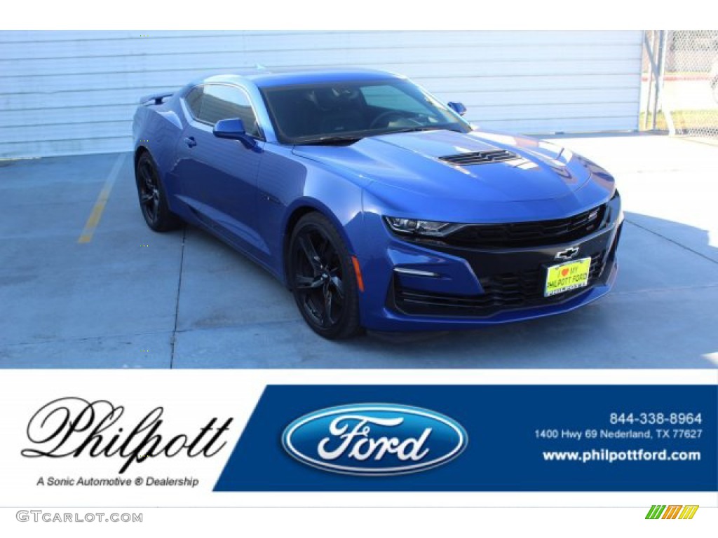 2019 Camaro SS Coupe - Riverside Blue Metallic / Jet Black photo #1