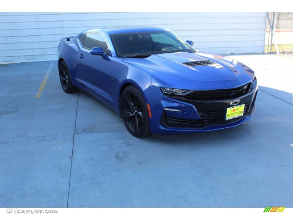 2019 Camaro SS Coupe - Riverside Blue Metallic / Jet Black photo #2