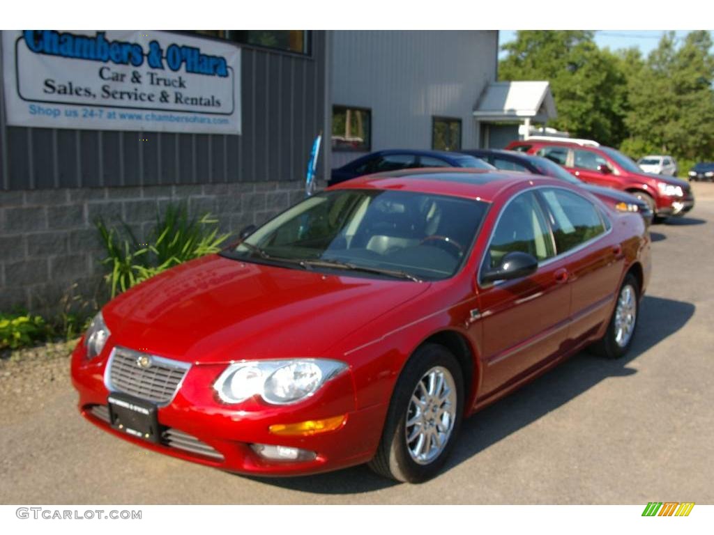 2002 300 M Sedan - Inferno Red Tinted Pearl / Dark Slate Gray photo #1