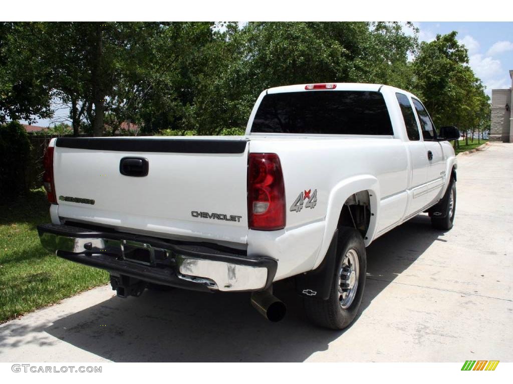 2003 Silverado 2500HD LS Extended Cab 4x4 - Summit White / Tan photo #11