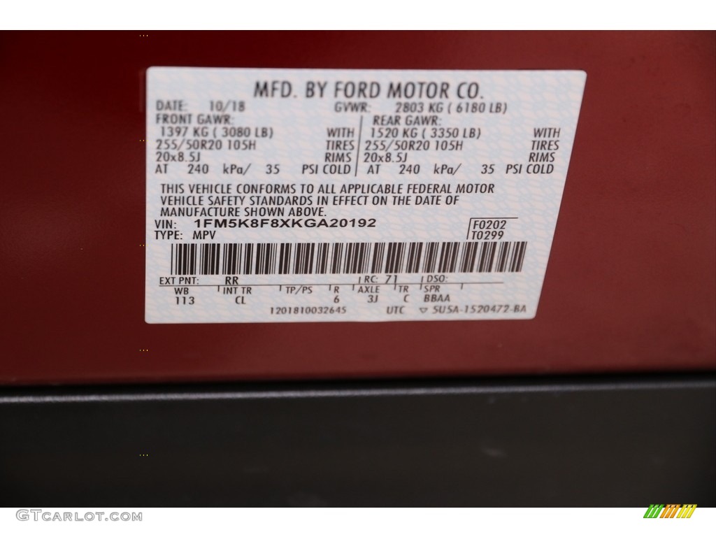 2019 Explorer Limited 4WD - Ruby Red / Medium Stone photo #30