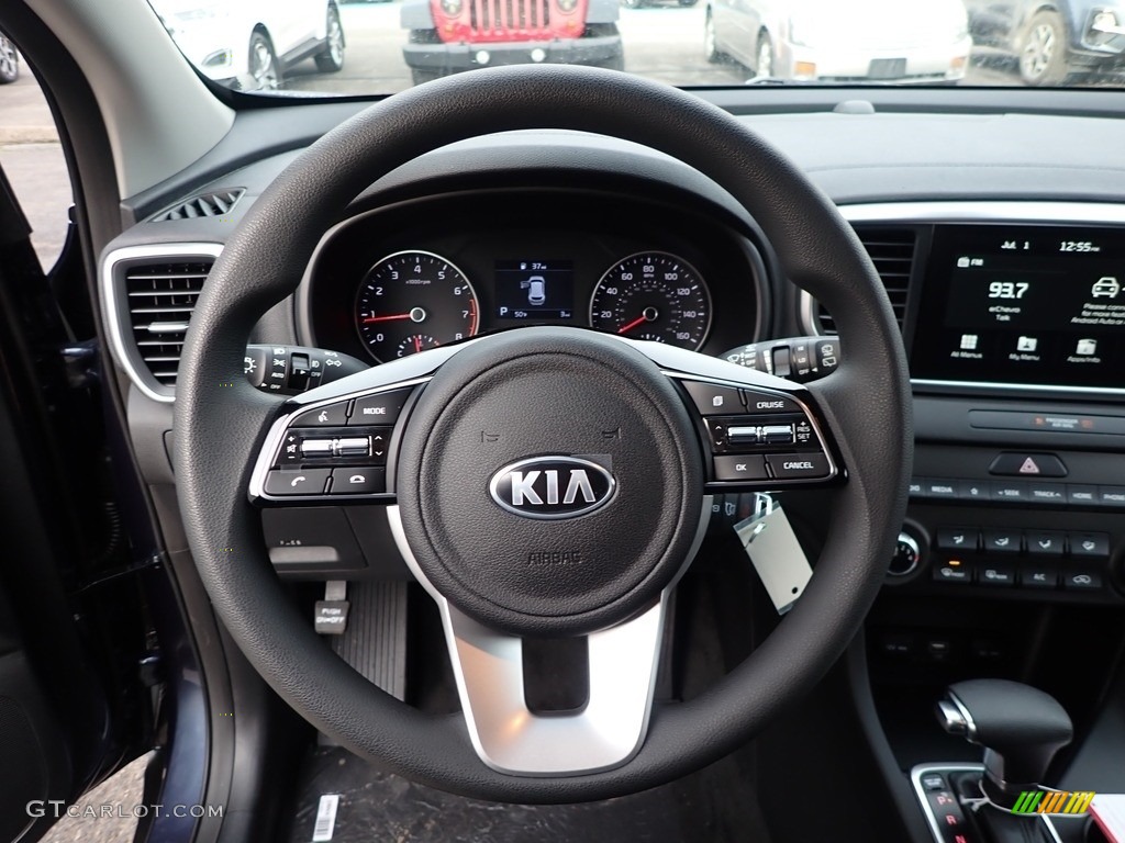 2020 Kia Sportage LX AWD Black Steering Wheel Photo #136941177