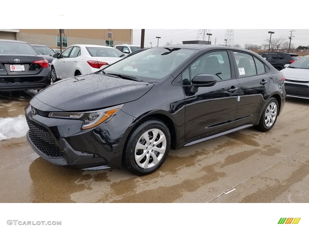 2020 Corolla LE - Black Sand Pearl / Light Gray photo #1