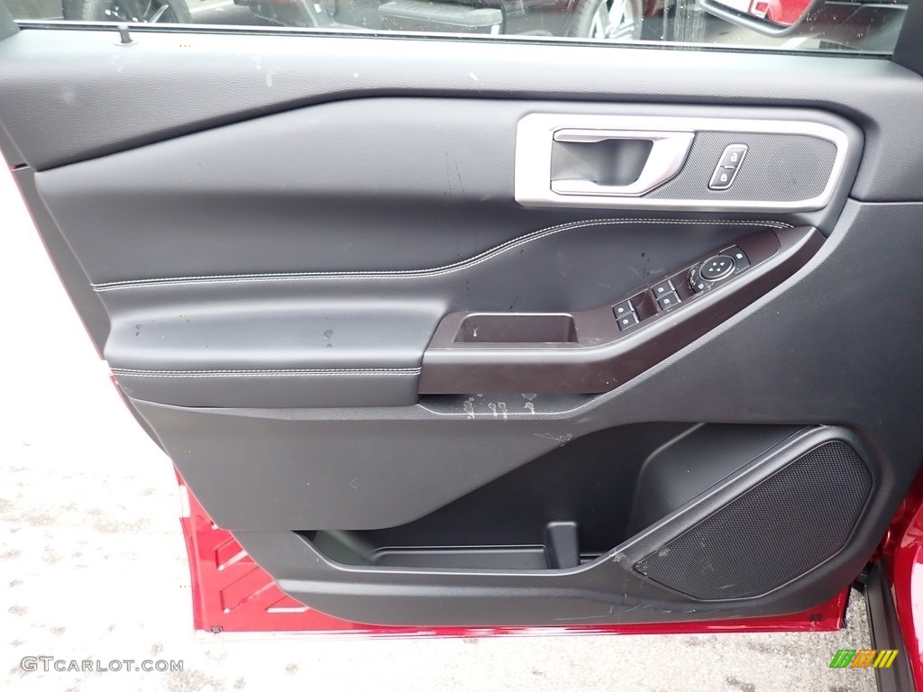 2020 Ford Explorer XLT 4WD Ebony Door Panel Photo #136945458