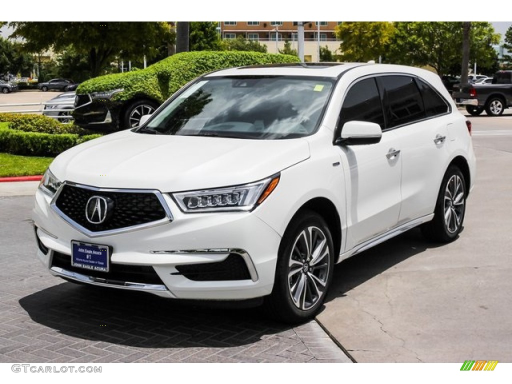 Platinum White Pearl 2020 Acura MDX Sport Hybrid SH-AWD Exterior Photo #136949181