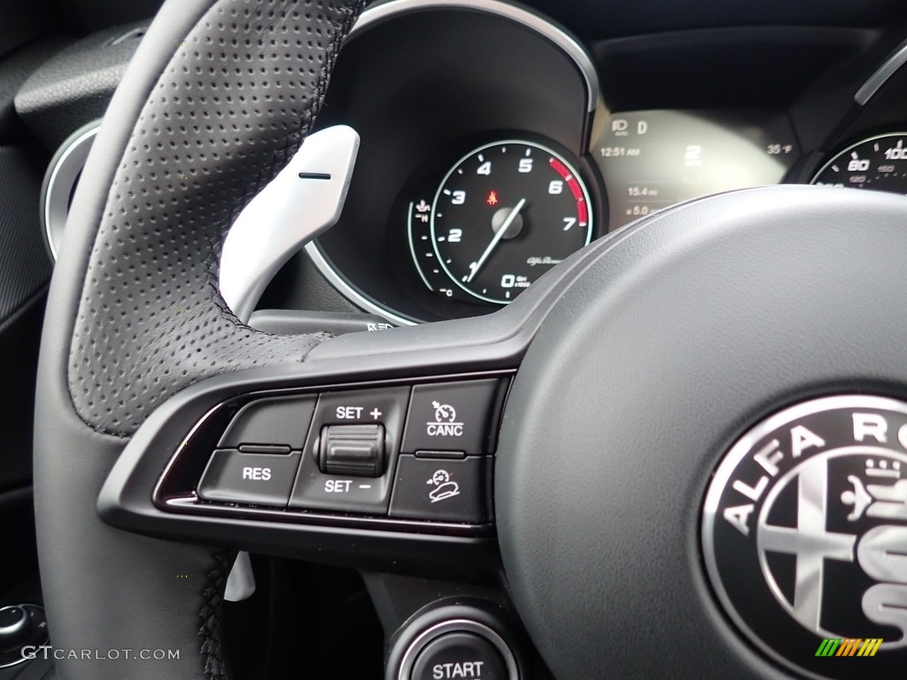2020 Stelvio TI Sport AWD - Misano Blue Metallic / Black photo #20
