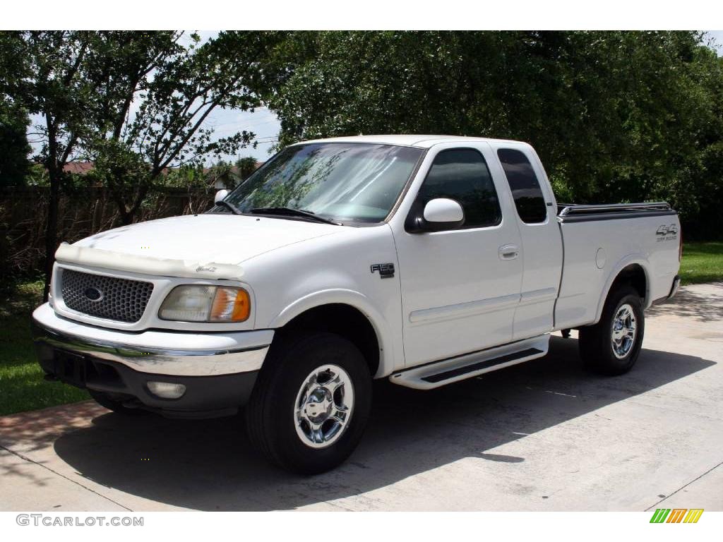 1999 F150 XLT Extended Cab 4x4 - Oxford White / Medium Graphite photo #1