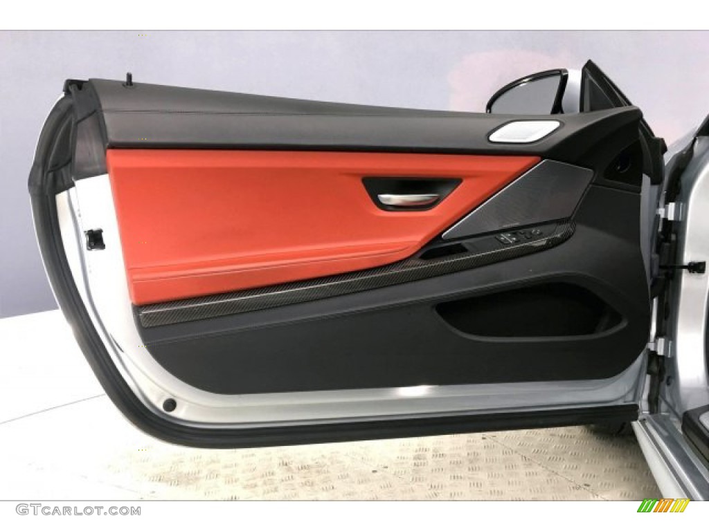 2017 BMW M6 Coupe Sakhir Orange/Black Door Panel Photo #136954167