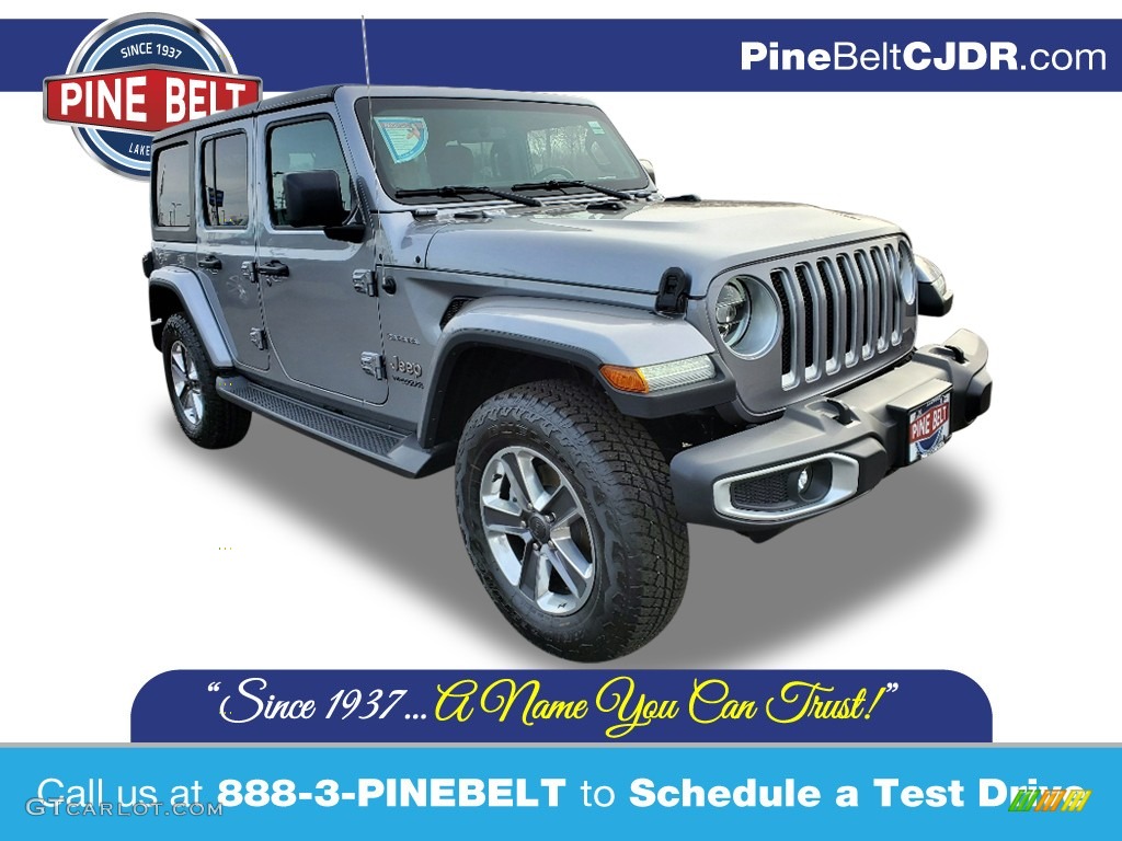 2020 Wrangler Unlimited Sahara 4x4 - Billet Silver Metallic / Black photo #1