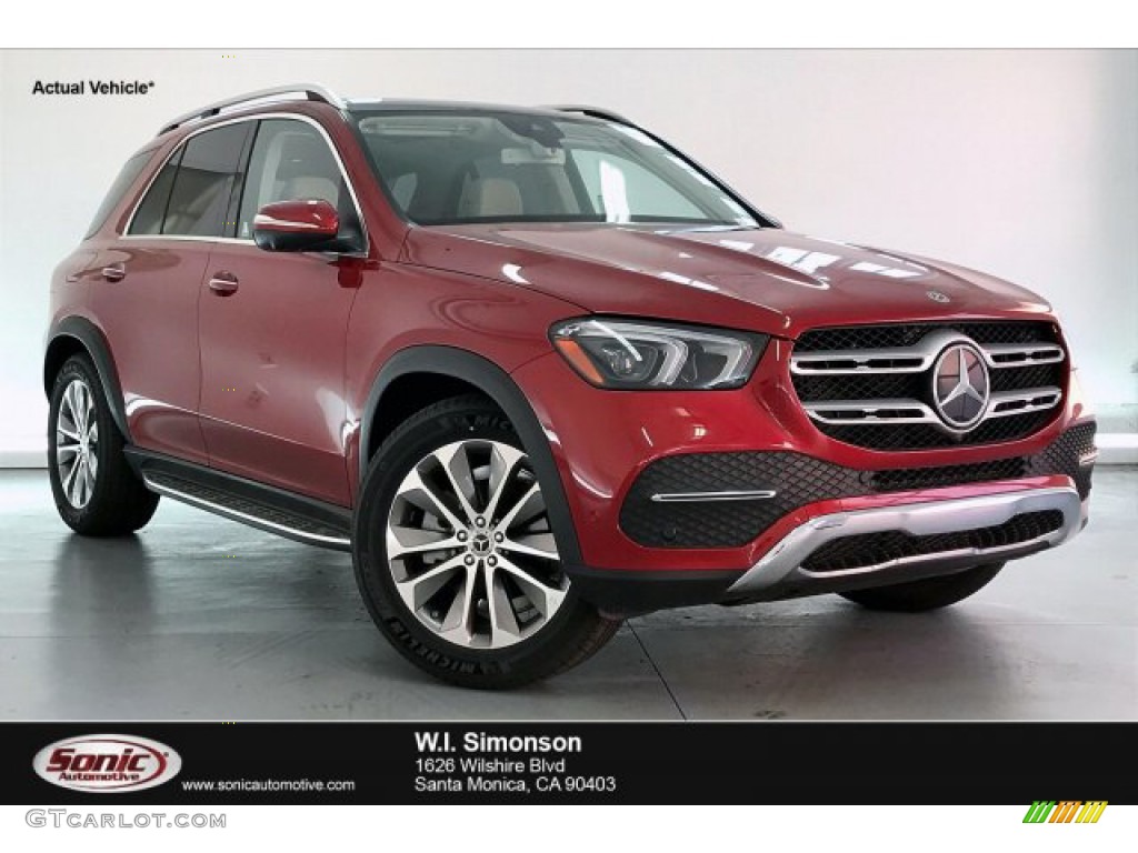 2020 GLE 350 4Matic - designo Cardinal Red Metallic / Macchiato Beige/Magma Grey photo #1