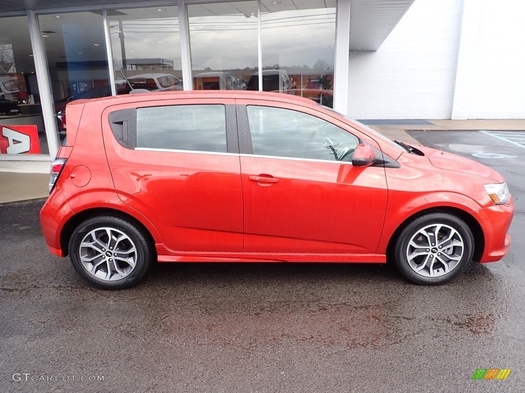 Cayenne Orange Metallic 2020 Chevrolet Sonic LT Hatchback Exterior Photo #136959846