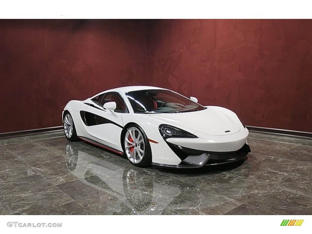 2019 570S Coupe - Silica White / Jet Black/Apex Red photo #4