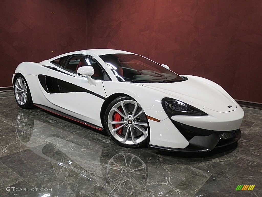 2019 570S Coupe - Silica White / Jet Black/Apex Red photo #7
