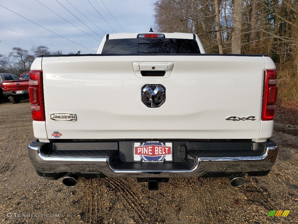 2020 1500 Longhorn Crew Cab 4x4 - Bright White / Light Mountain Brown/Mountain Brown photo #5