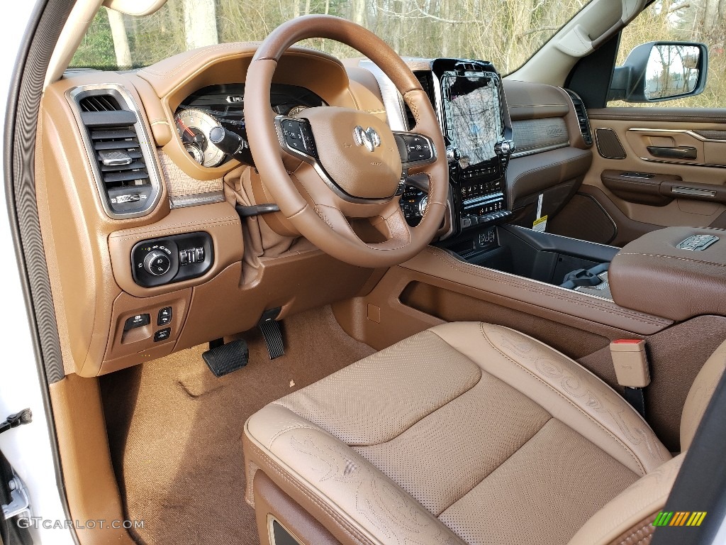 2020 1500 Longhorn Crew Cab 4x4 - Bright White / Light Mountain Brown/Mountain Brown photo #8