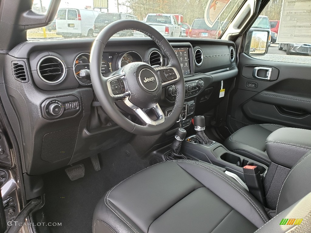 Black Interior 2020 Jeep Wrangler Unlimited Sahara 4x4 Photo #136969029
