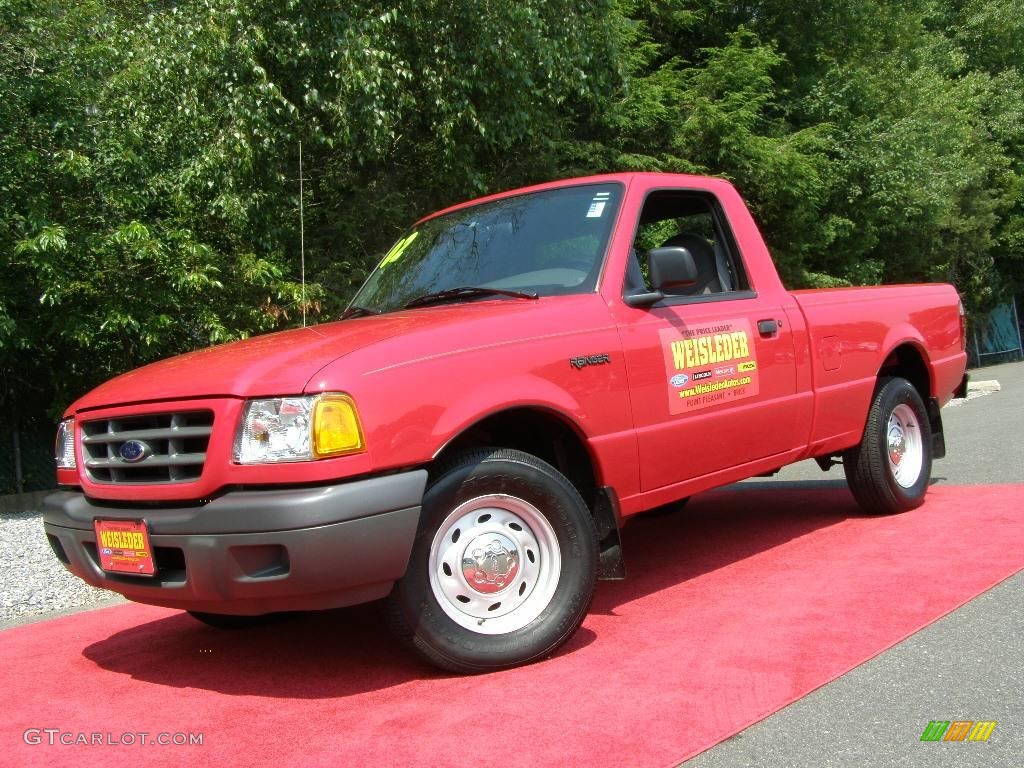 2002 Ranger XL Regular Cab - Bright Red / Dark Graphite photo #1