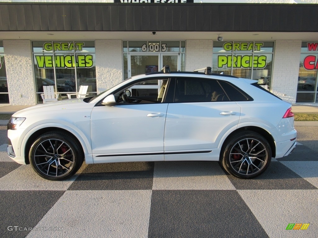 Glacier White Metallic 2019 Audi Q8 55 Prestige quattro Exterior Photo #136969740