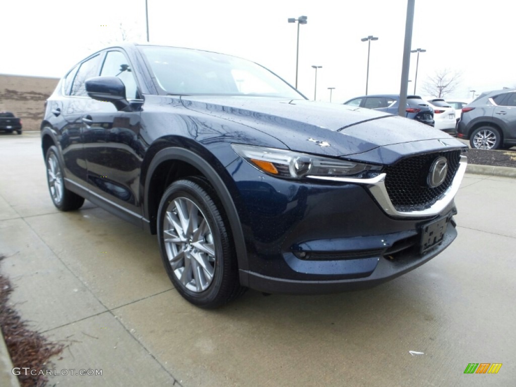 2020 CX-5 Grand Touring AWD - Deep Crystal Blue Mica / Parchment photo #1