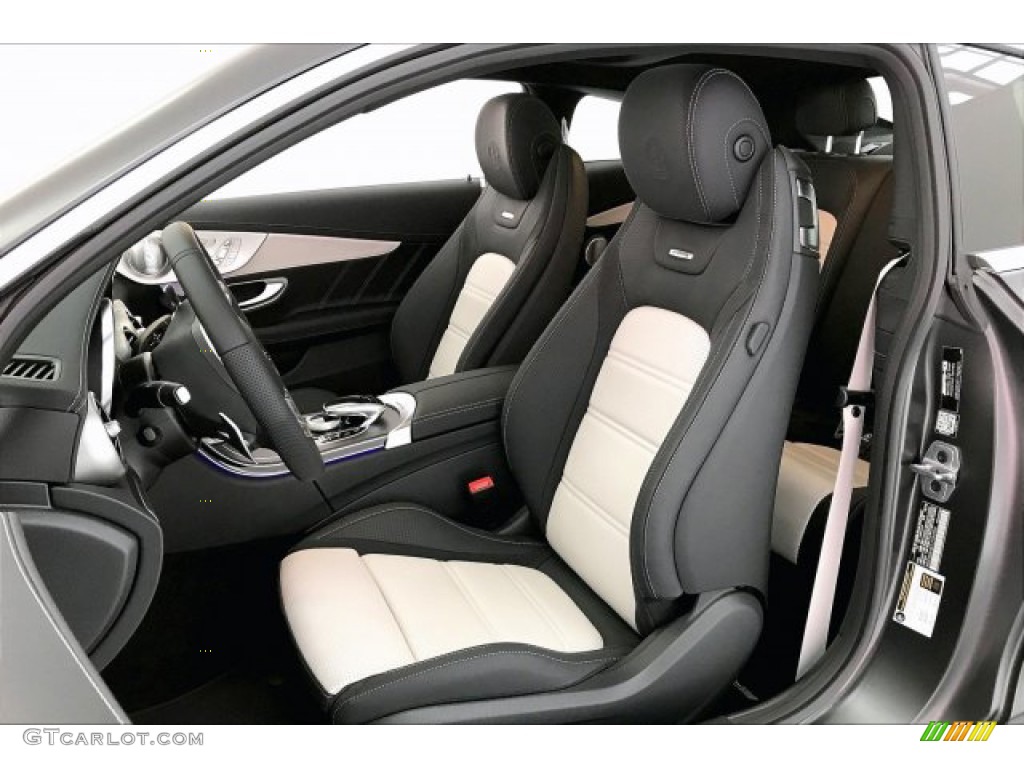 Platinum White/Pearl Black Interior 2020 Mercedes-Benz C AMG 63 S Coupe Photo #136974859