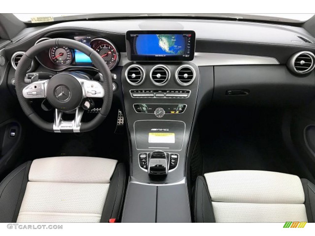 2020 Mercedes-Benz C AMG 63 S Coupe Platinum White/Pearl Black Dashboard Photo #136974919