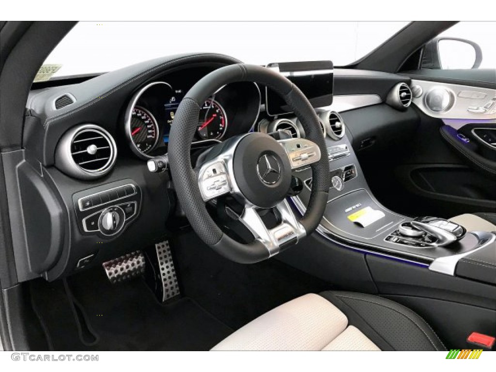 2020 Mercedes-Benz C AMG 63 S Coupe Platinum White/Pearl Black Dashboard Photo #136975036