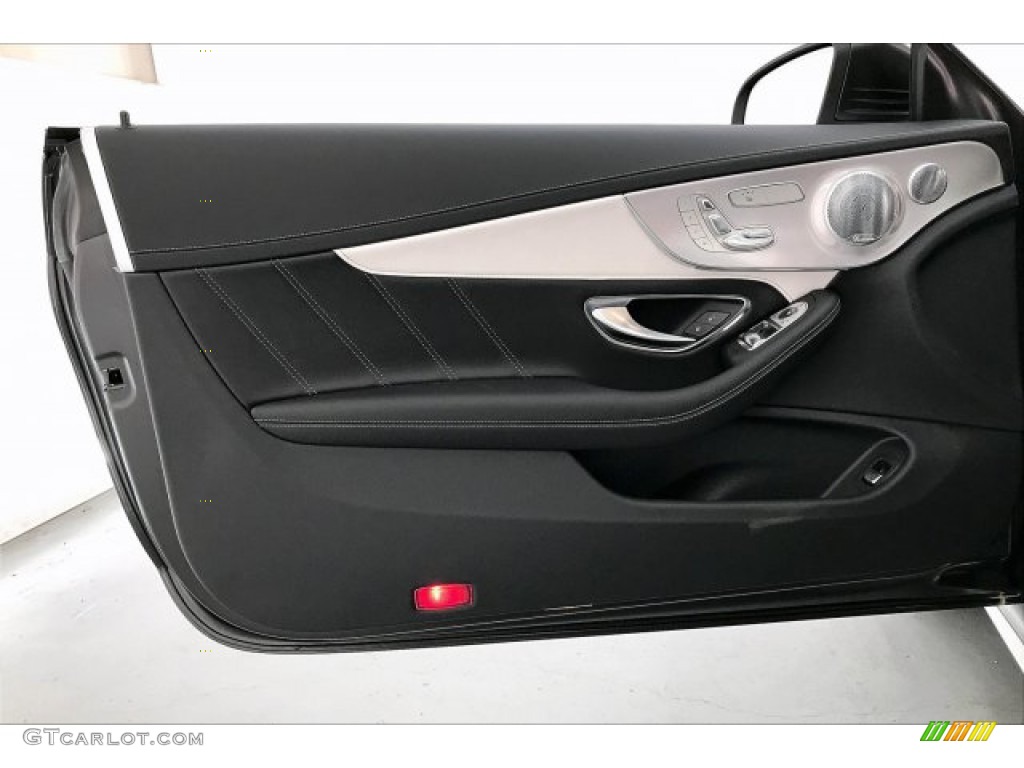 2020 Mercedes-Benz C AMG 63 S Coupe Platinum White/Pearl Black Door Panel Photo #136975108