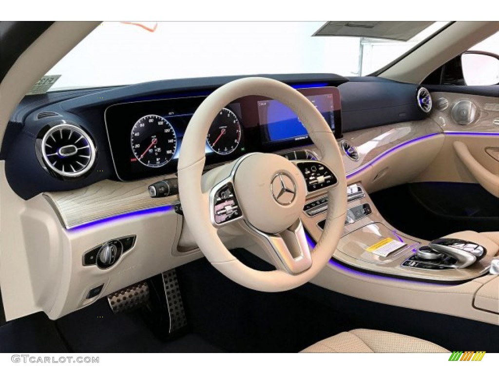 2020 Mercedes-Benz E 450 Cabriolet Macchiato Beige/Yacht Blue Dashboard Photo #136975867