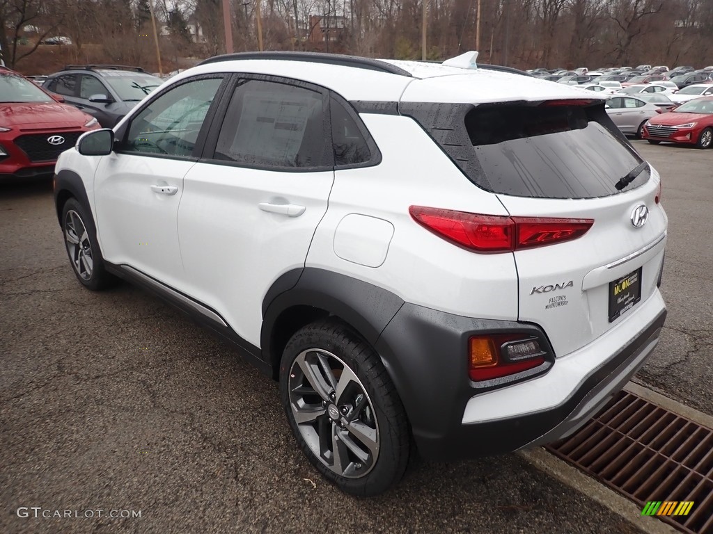 2020 Kona Ultimate AWD - Chalk White / Black photo #6