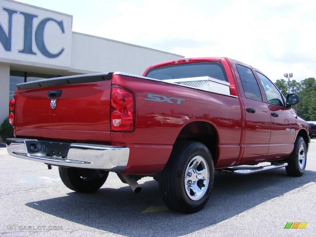 2007 Ram 1500 SXT Quad Cab - Inferno Red Crystal Pearl / Medium Slate Gray photo #8