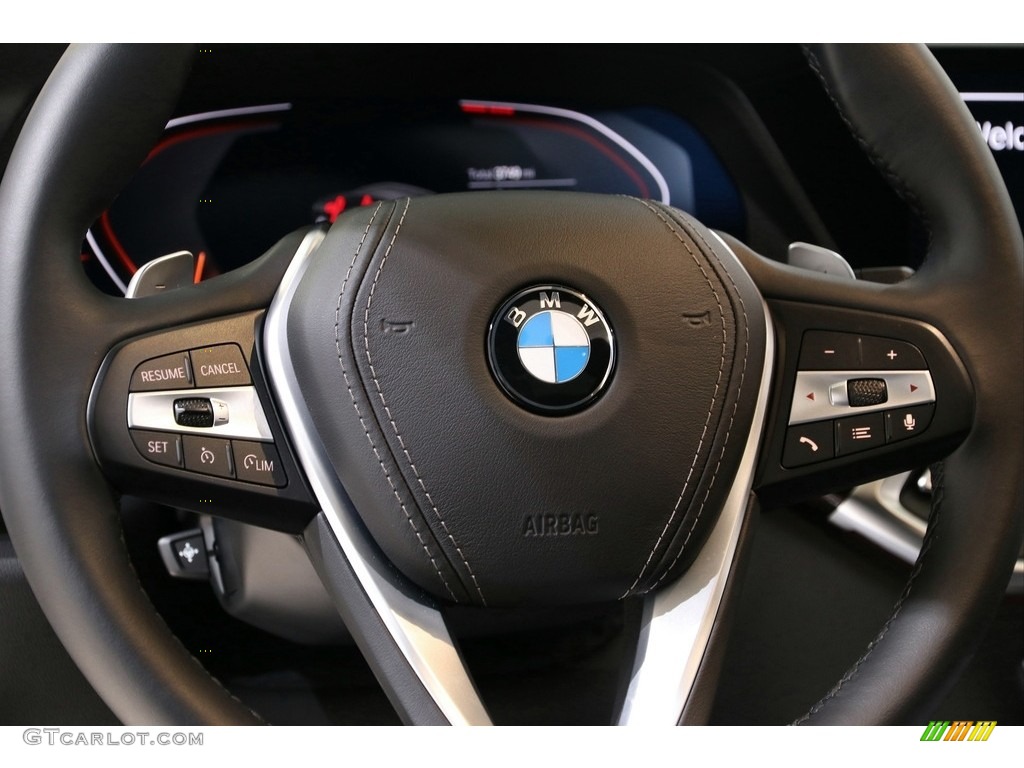 2020 BMW X5 xDrive40i Black Steering Wheel Photo #136981801