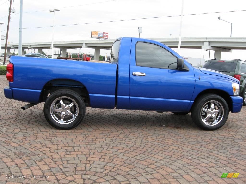 2007 Ram 1500 ST Regular Cab - Electric Blue Pearl / Medium Slate Gray photo #8