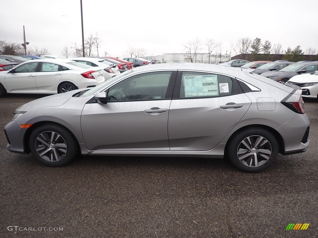 Lunar Silver Metallic 2020 Honda Civic LX Hatchback Exterior Photo #136984360