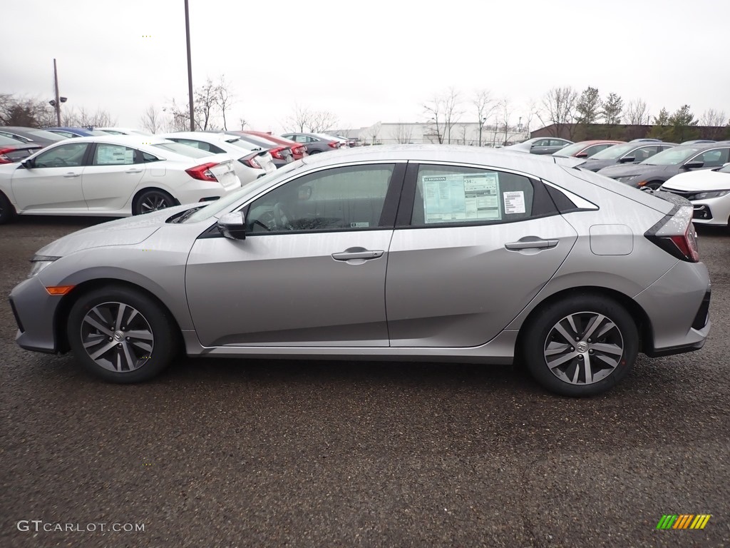 2020 Civic LX Hatchback - Lunar Silver Metallic / Black photo #2