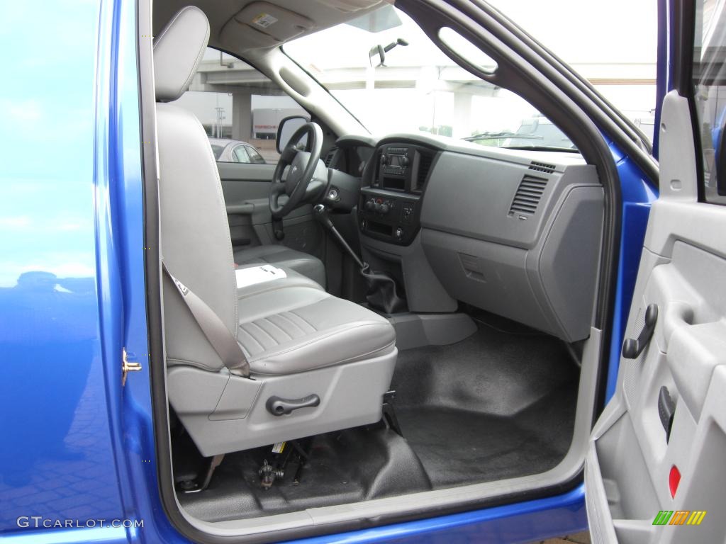 2007 Ram 1500 ST Regular Cab - Electric Blue Pearl / Medium Slate Gray photo #9