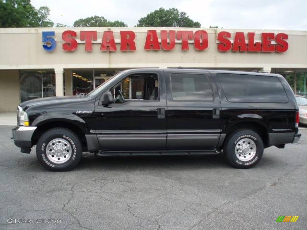 2003 Excursion XLT - Black / Medium Flint photo #14