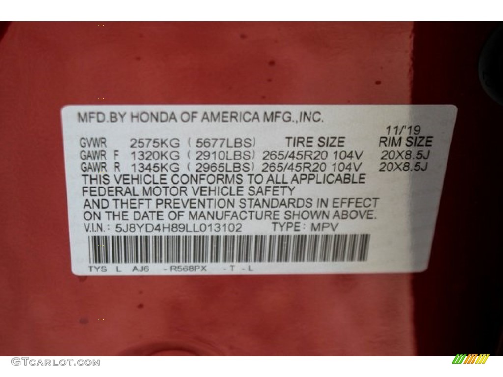 2020 MDX Advance AWD - Performance Red Pearl / Parchment photo #39