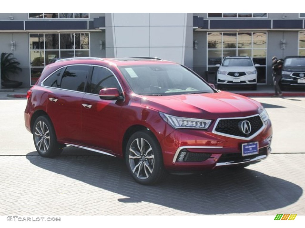 2020 MDX Advance AWD - Performance Red Pearl / Parchment photo #2