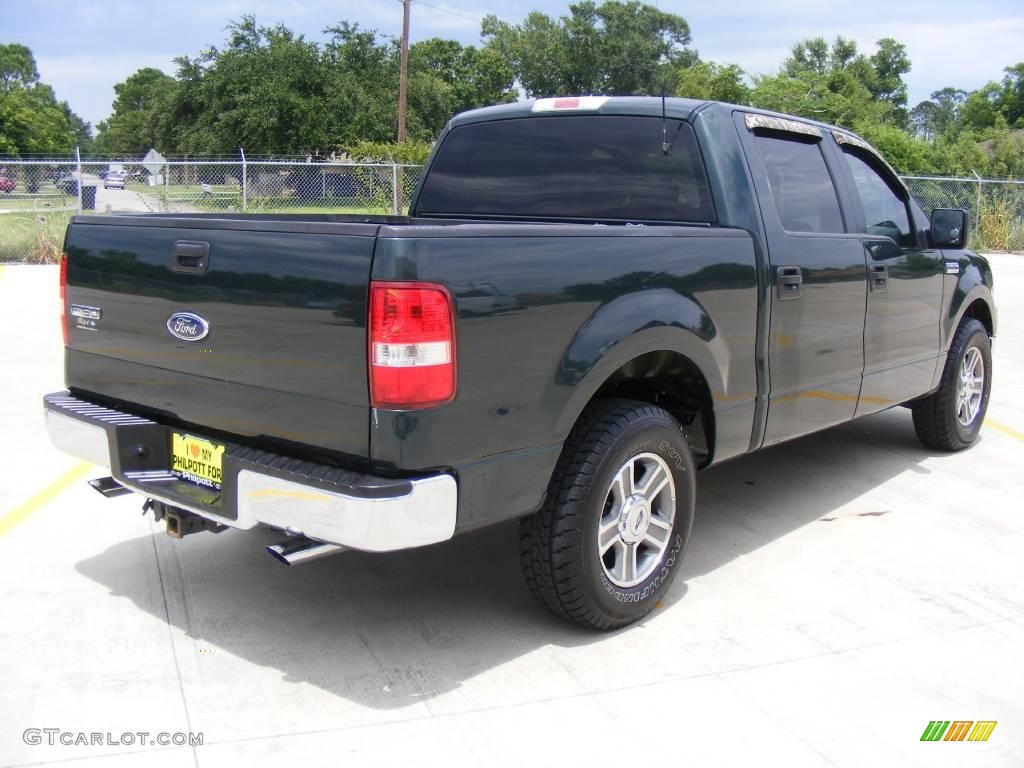 2005 F150 XLT SuperCrew - Aspen Green Metallic / Tan photo #3