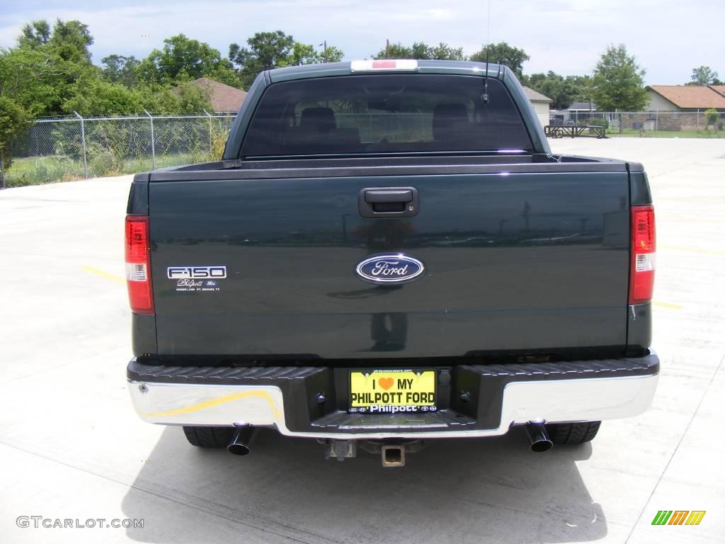 2005 F150 XLT SuperCrew - Aspen Green Metallic / Tan photo #4