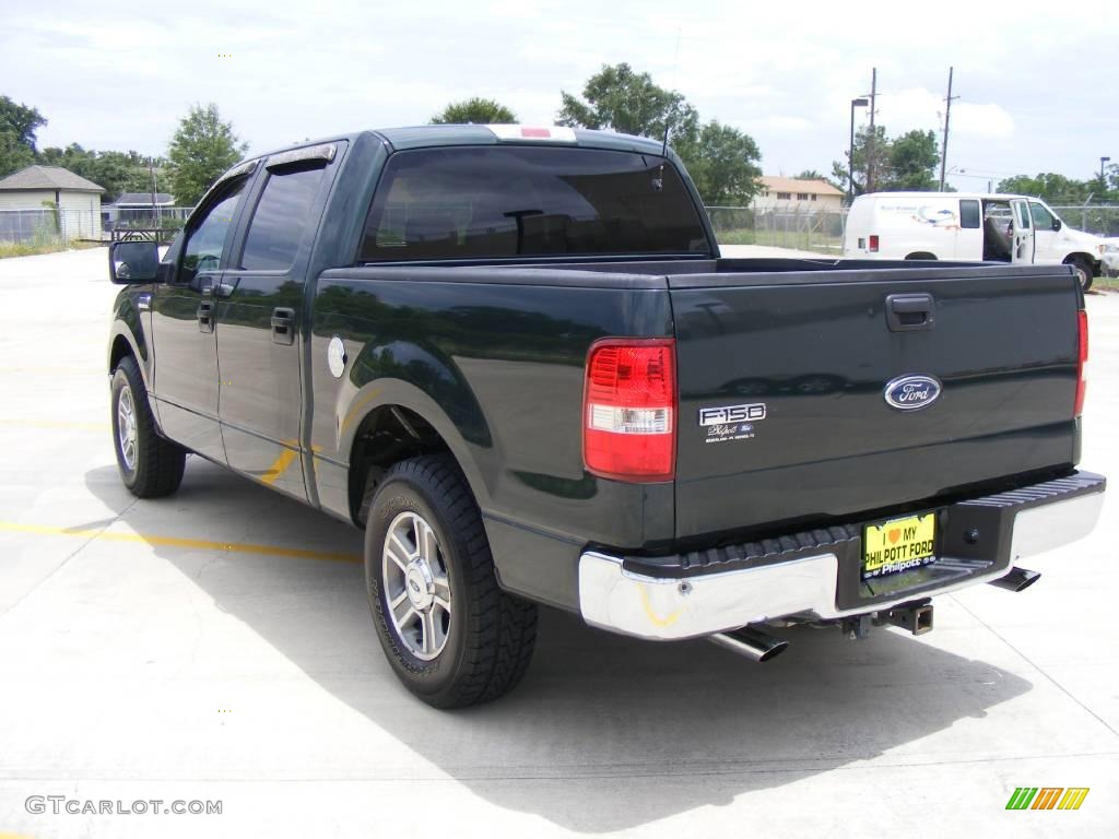 2005 F150 XLT SuperCrew - Aspen Green Metallic / Tan photo #5