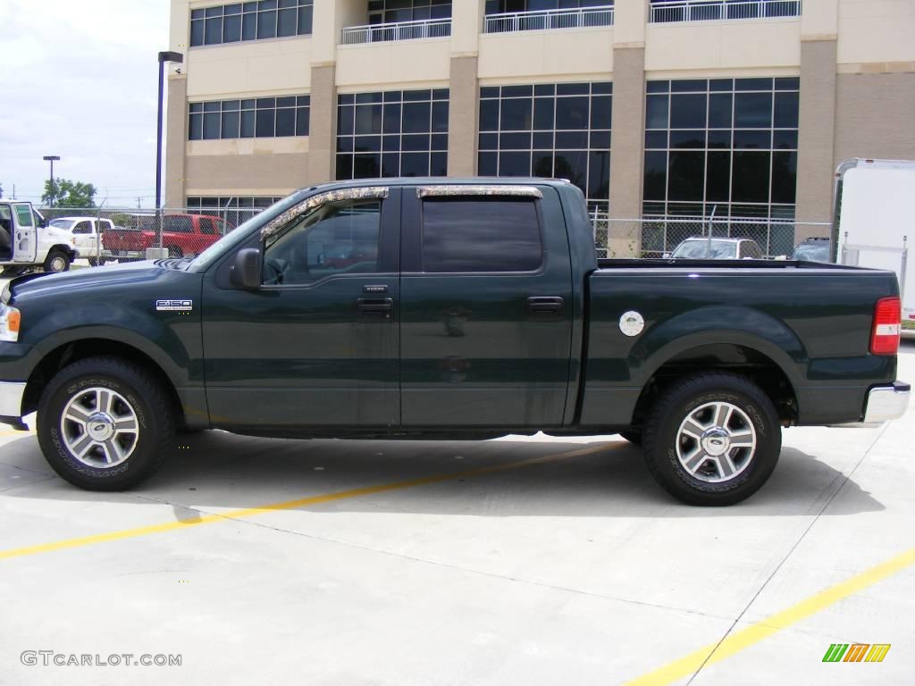2005 F150 XLT SuperCrew - Aspen Green Metallic / Tan photo #6