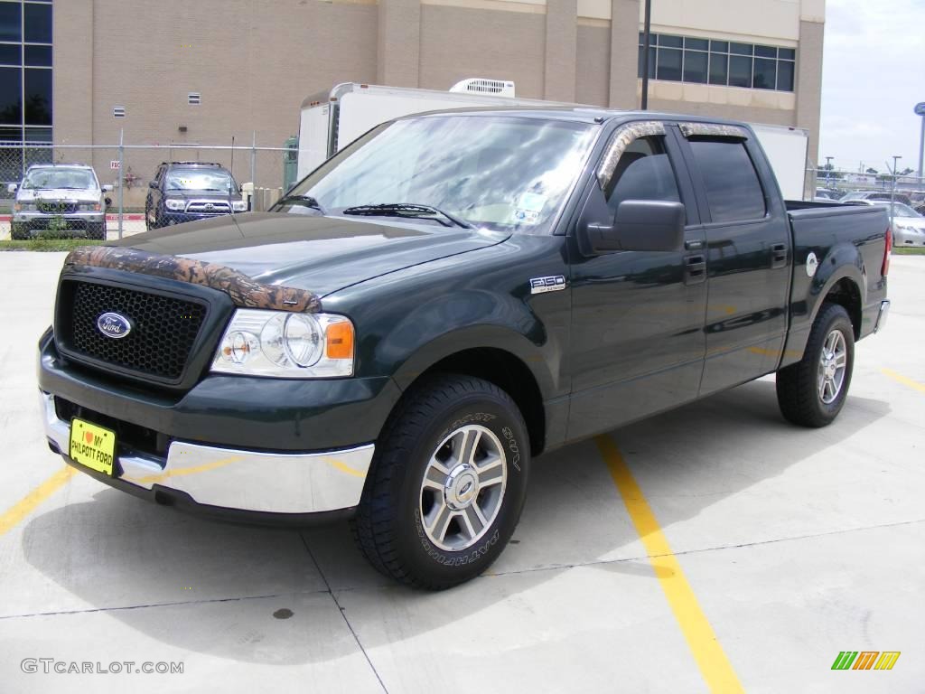 2005 F150 XLT SuperCrew - Aspen Green Metallic / Tan photo #7