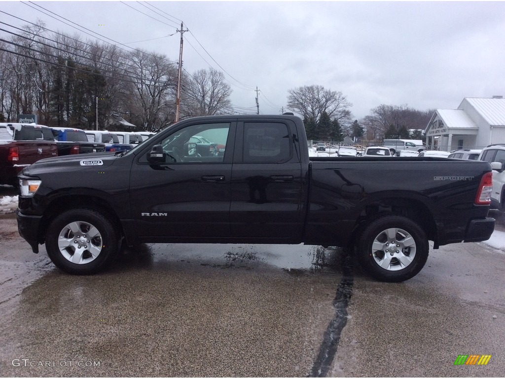 2020 1500 Big Horn Quad Cab 4x4 - Diamond Black Crystal Pearl / Black photo #6