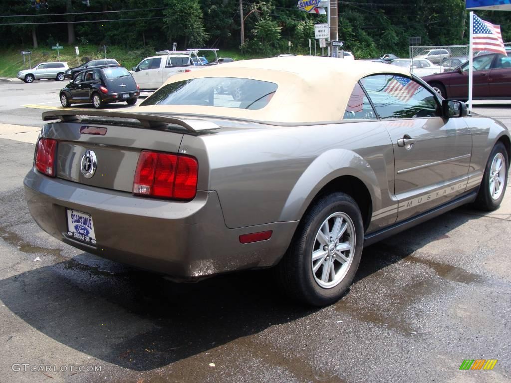 2005 Mustang V6 Deluxe Convertible - Mineral Grey Metallic / Medium Parchment photo #5