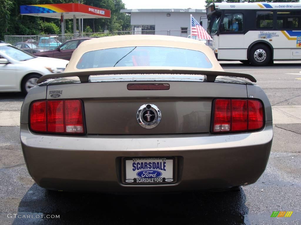 2005 Mustang V6 Deluxe Convertible - Mineral Grey Metallic / Medium Parchment photo #6