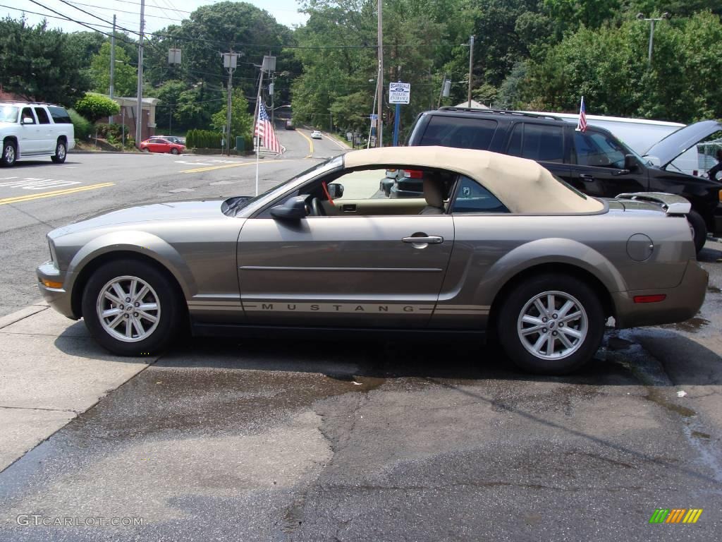 2005 Mustang V6 Deluxe Convertible - Mineral Grey Metallic / Medium Parchment photo #8