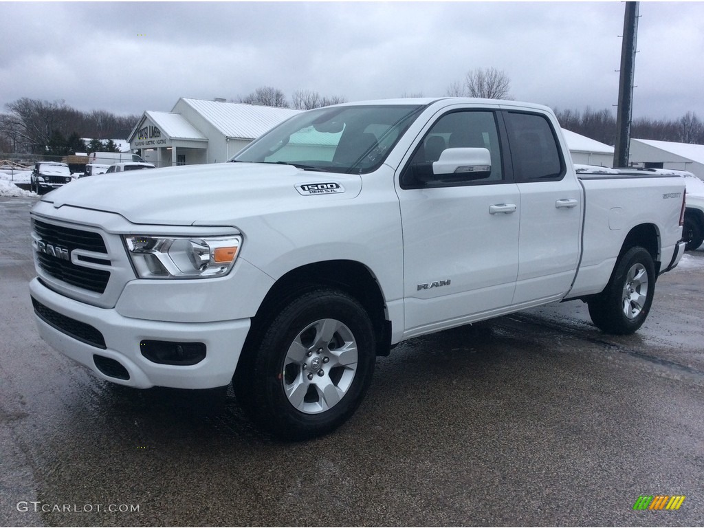 Bright White 2020 Ram 1500 Big Horn Quad Cab 4x4 Exterior Photo #136992781